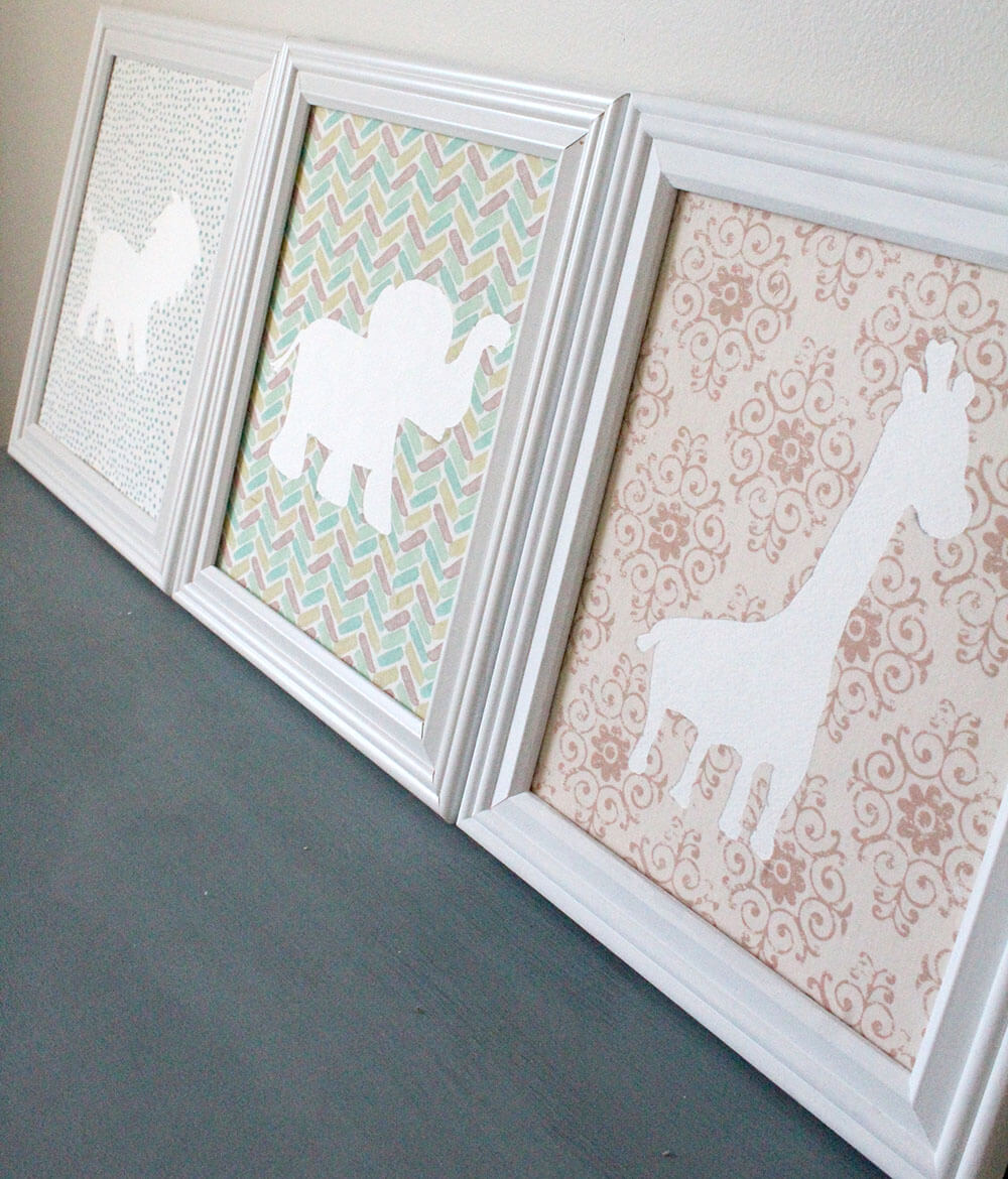 Easy Cloth Animal Silhouette Wall Art