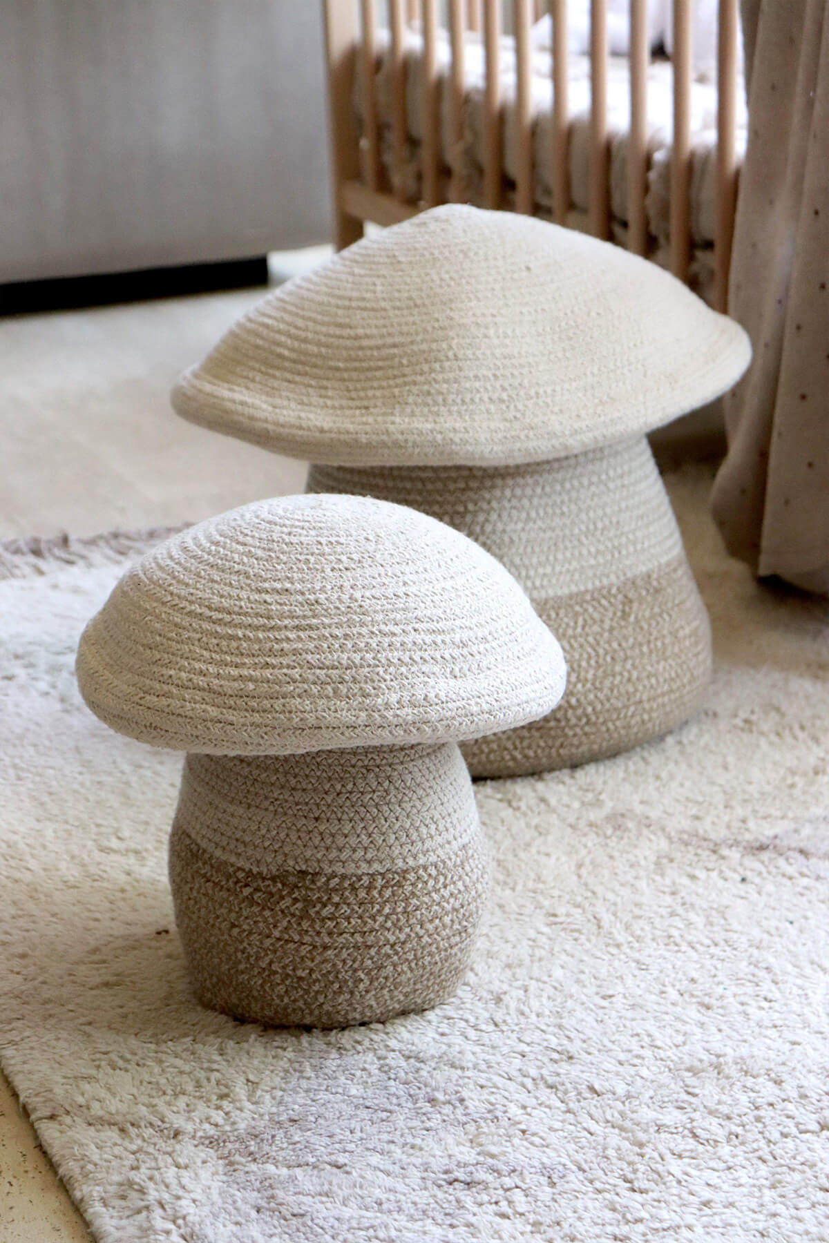 Handmade Mushroom Baskets with Lids