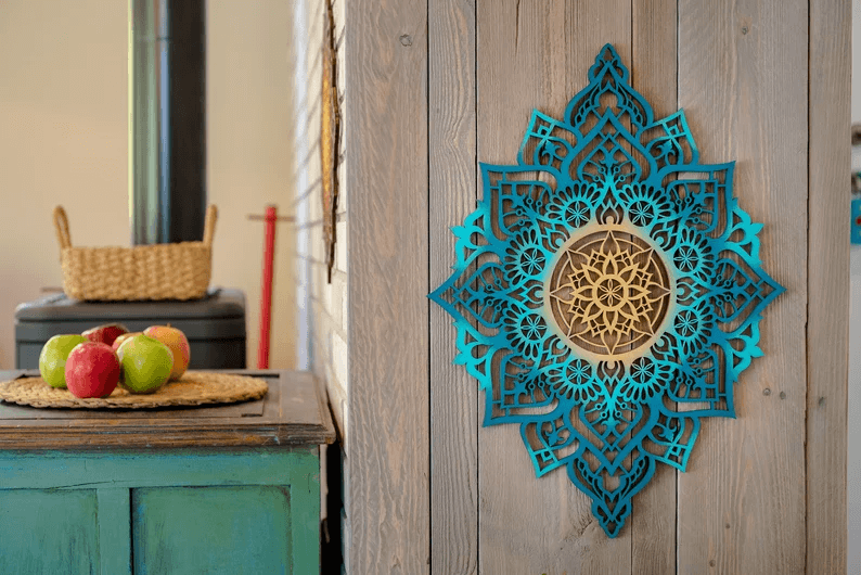 Laser Cut Oblong Wooden Mandala