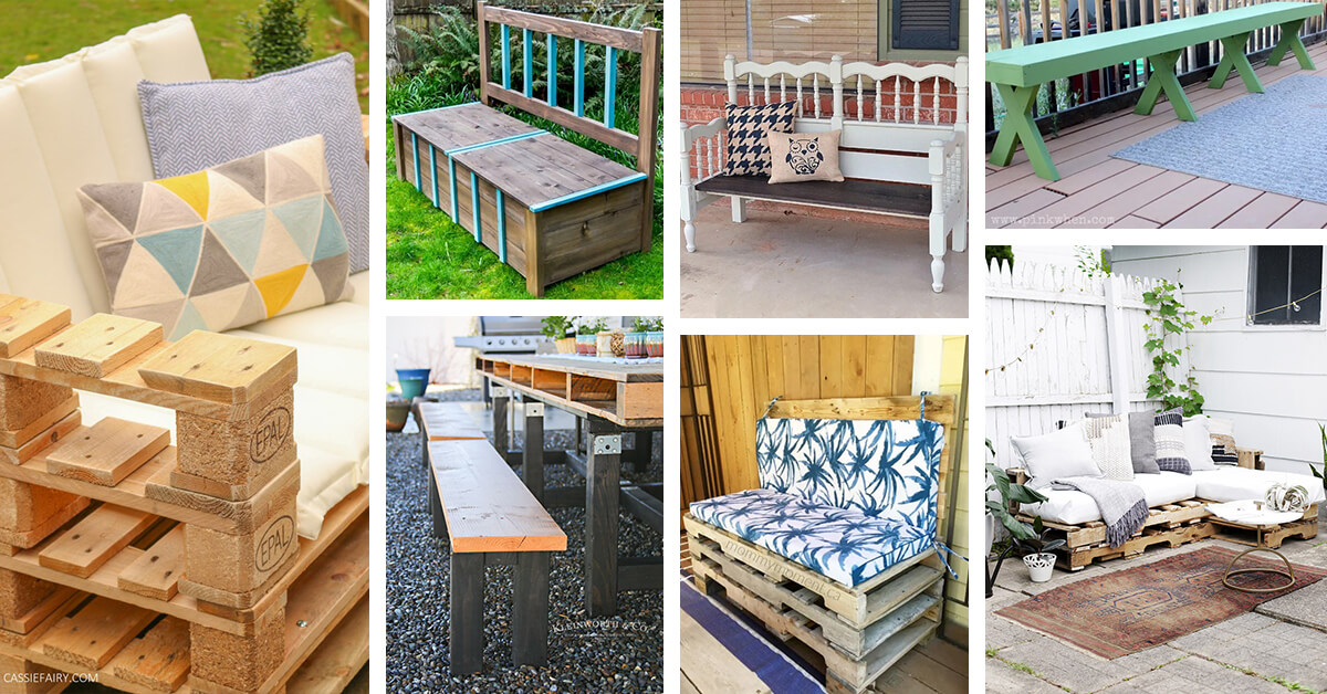 Featured image for “17 Comfy DIY Garden Bench Ideas for a Welcoming Outdoor Area”