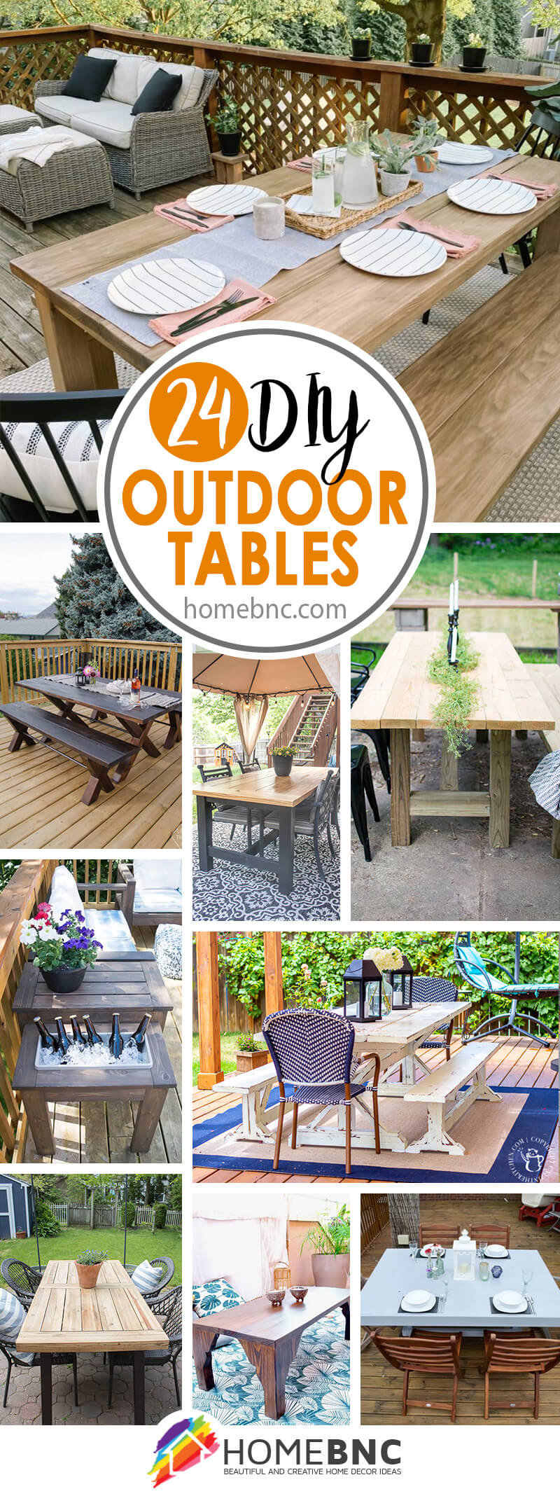 18 Best DIY Outdoor Table Ideas to Entertain Your Guests in 18
