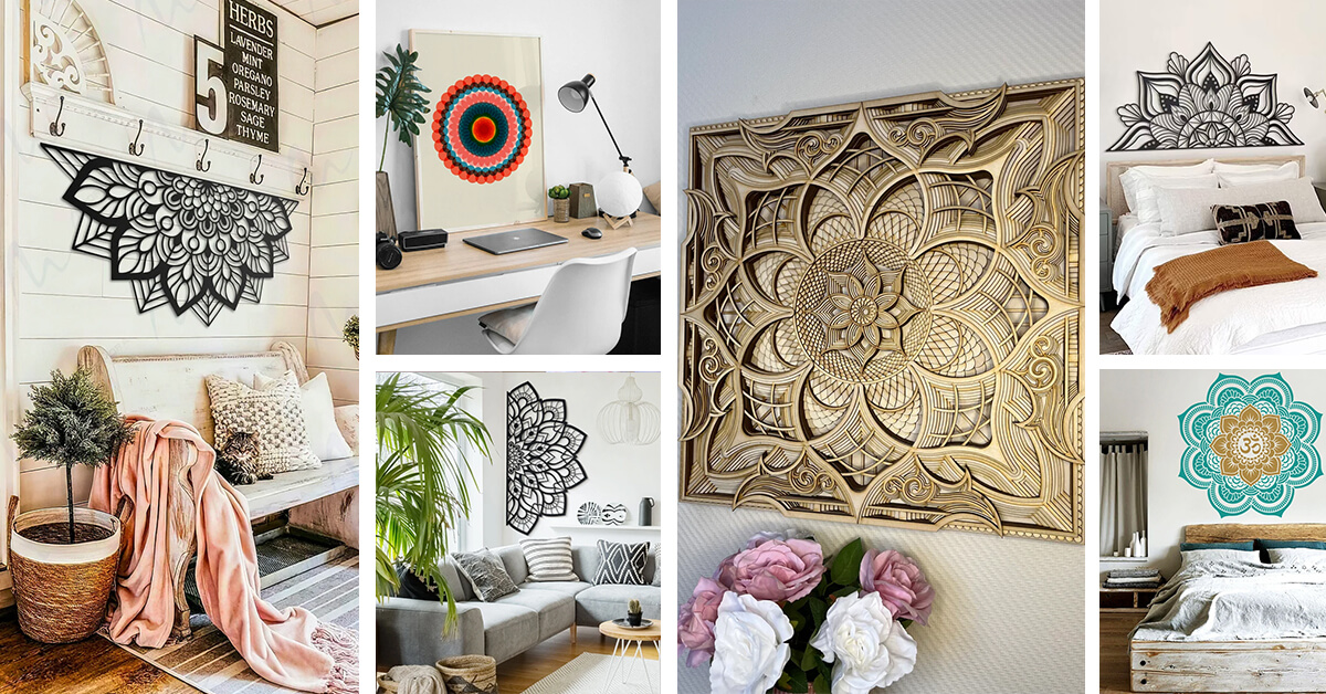 Classic Wooden Mandala for Yoga Studio or Home Decor Gift - Zen, Wooden,  Bohemian, Spiritual Wall Art 4 Sizes and 2 Colour Options