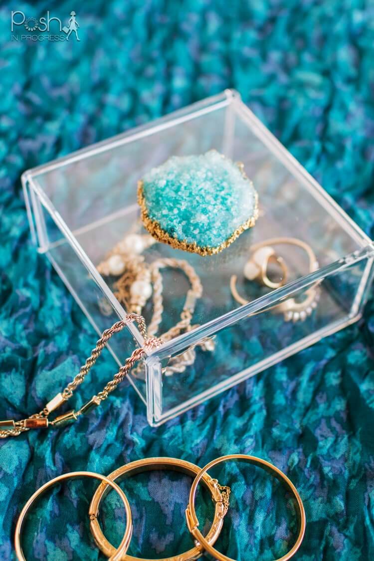 DIY Crystal Geode Jewelry Box Design