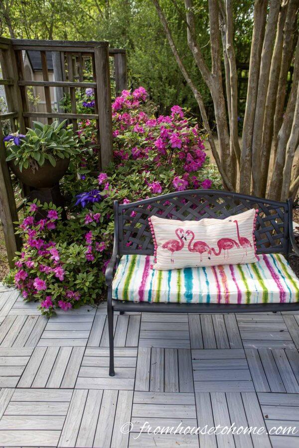 Chic Flower Themed Backyard Deck