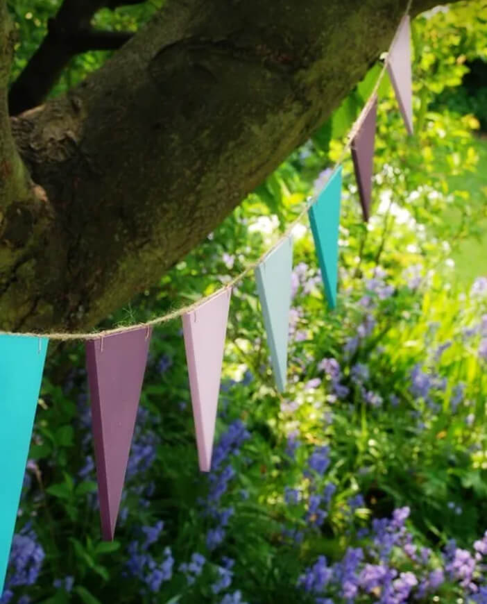 Budget-Friendly Wooden Flag and Twine Garland