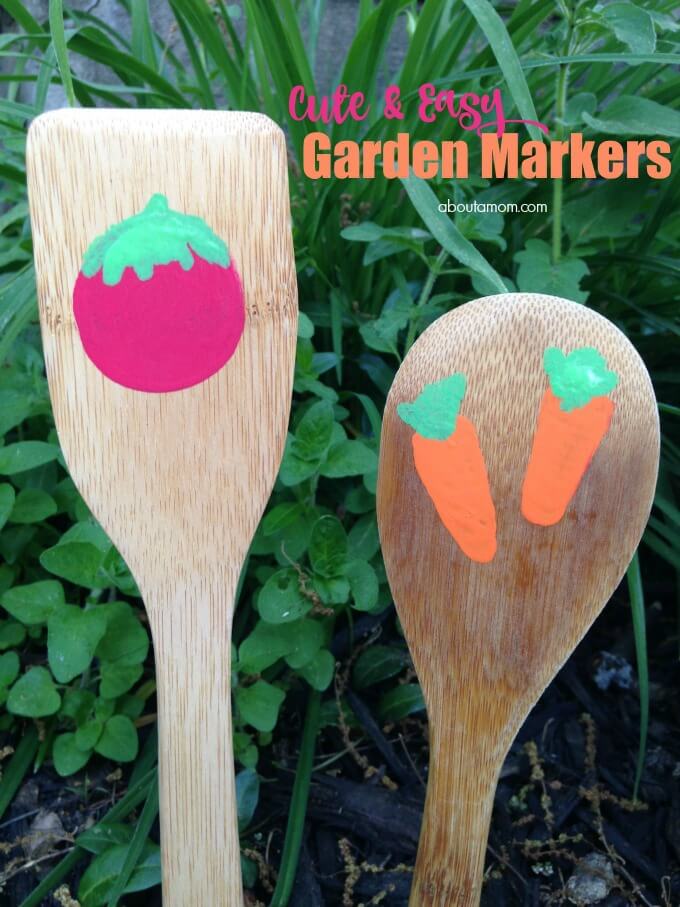 Hand-Painted Wooden Spoon Garden Markers