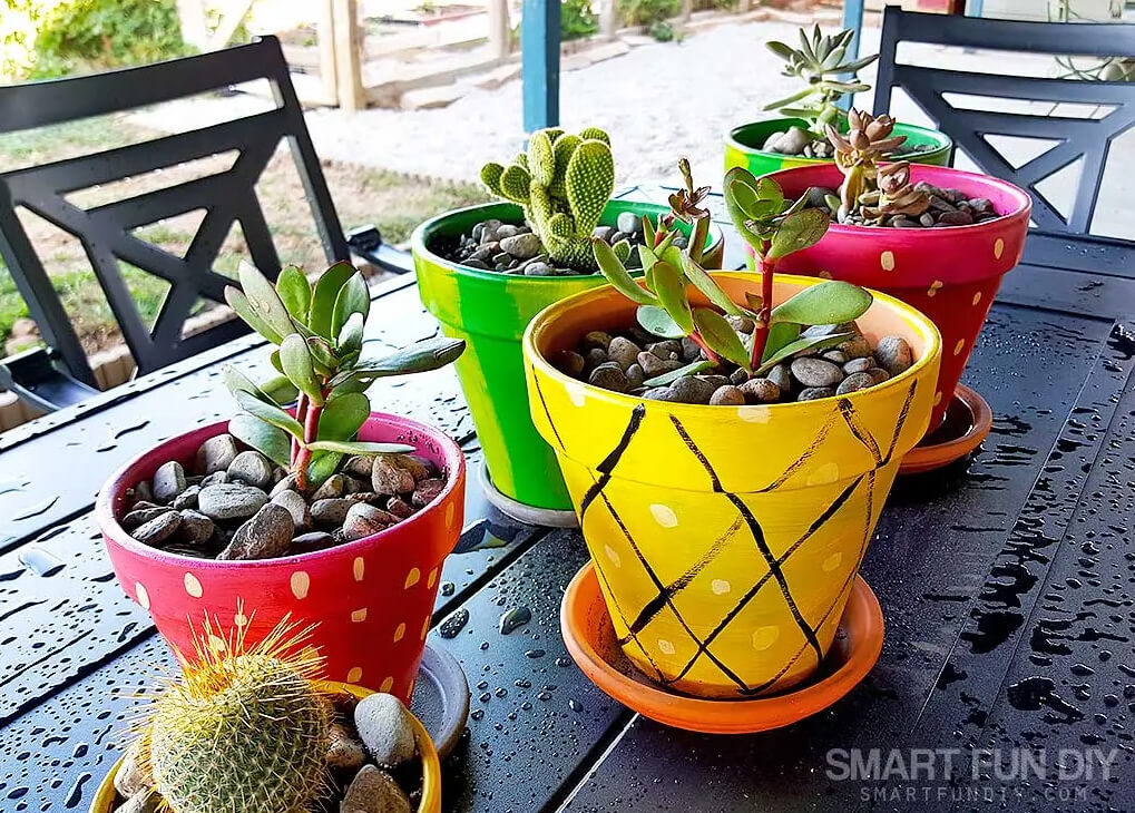 Fruit Themed DIY Terra Cotta Pots