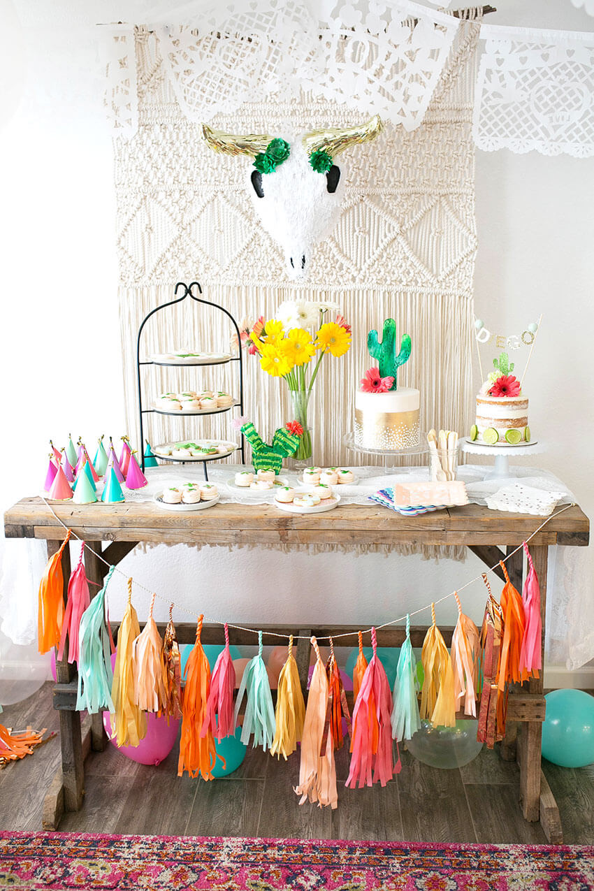 Decorating a Fantastic Fiesta Birthday Table