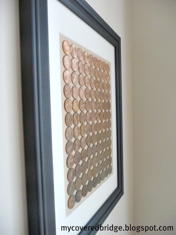 Kid-Friendly Craft: Coin Collection Wall Art