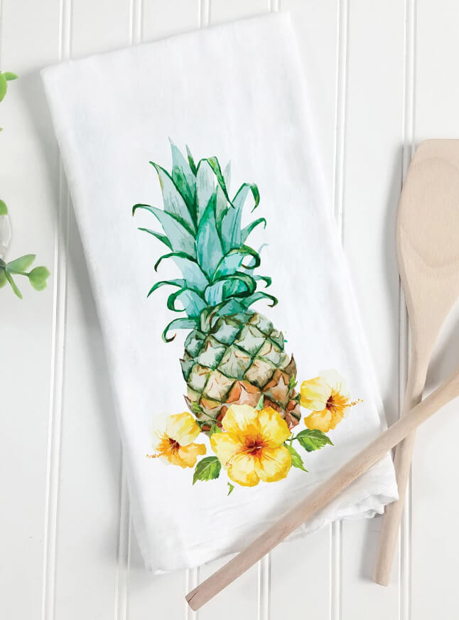 Pinapple Camping Kitchen Towel. Glamping Decor for your RV. Yellow Pin –  Home Stitchery Decor