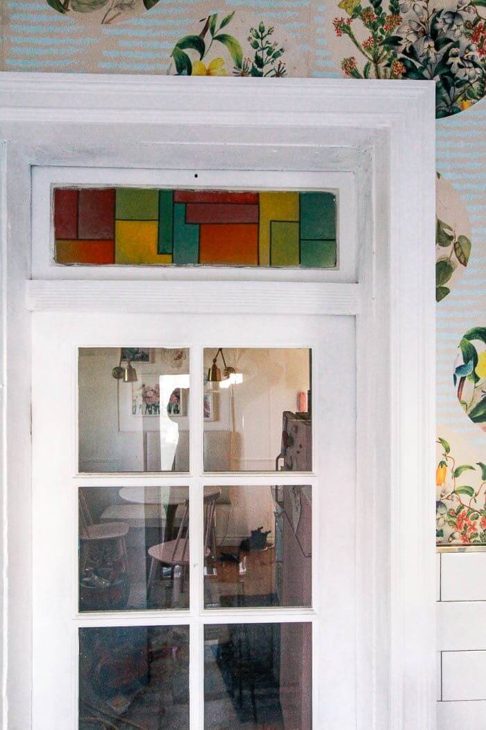 Multicolored Faux Stained Glass Idea