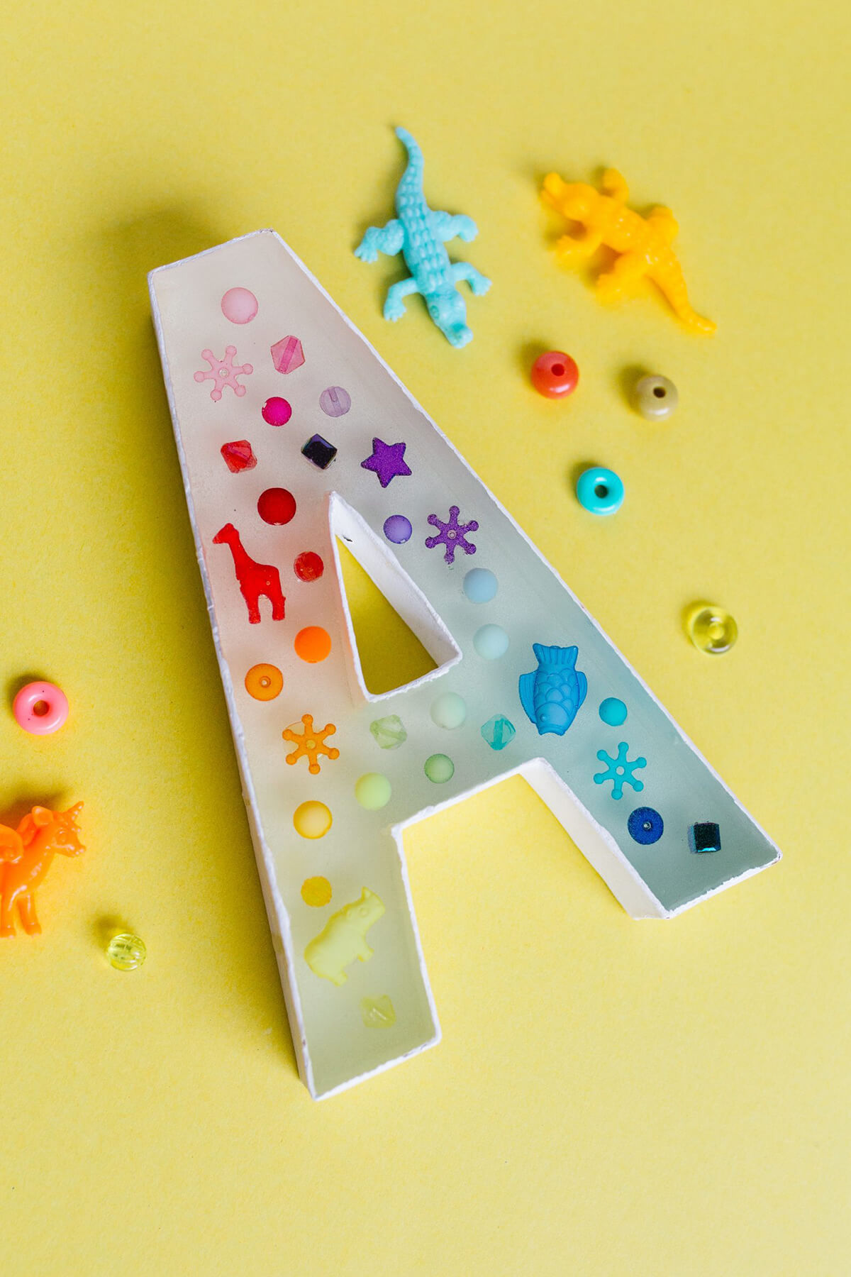 Rainbow Resin Letter Perfect for a Nursery