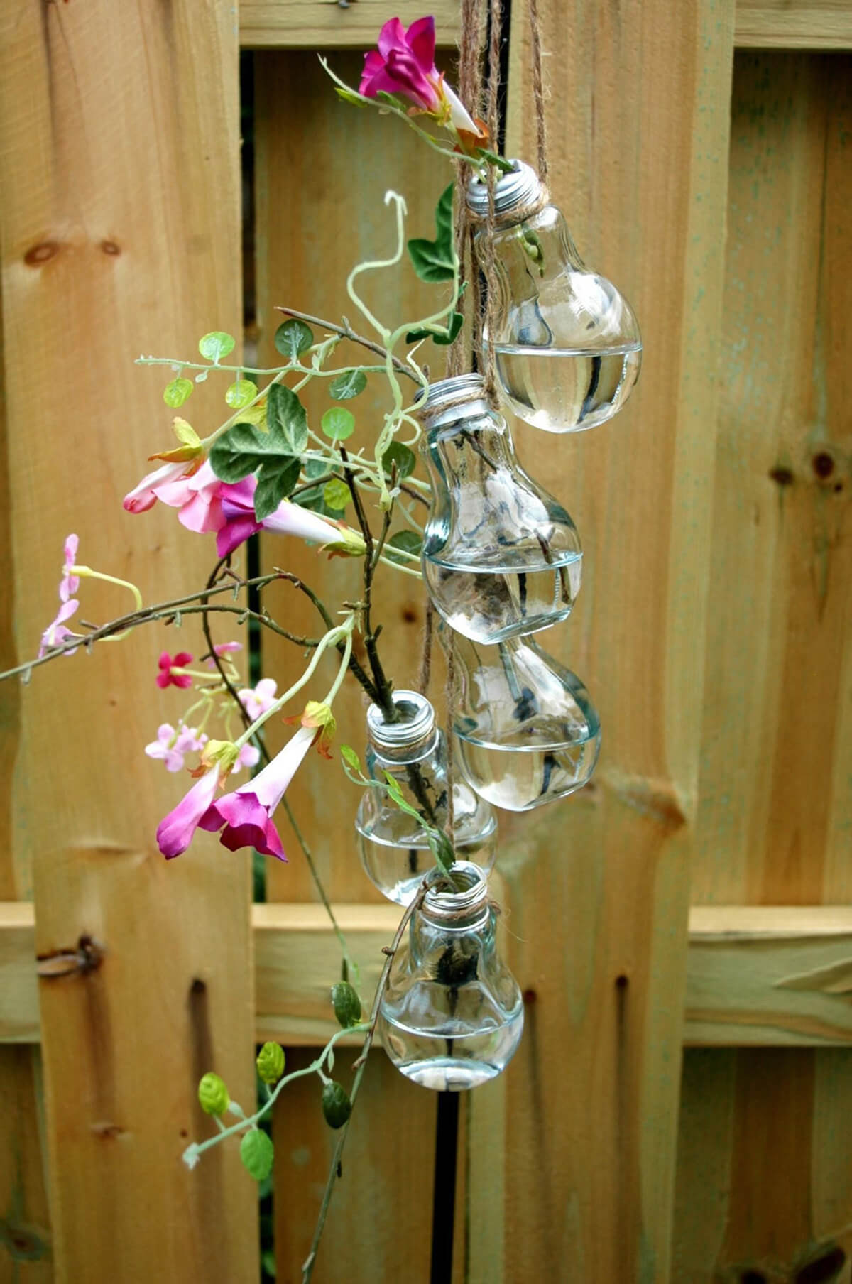 Cascading Light Bulb Hanging Planter