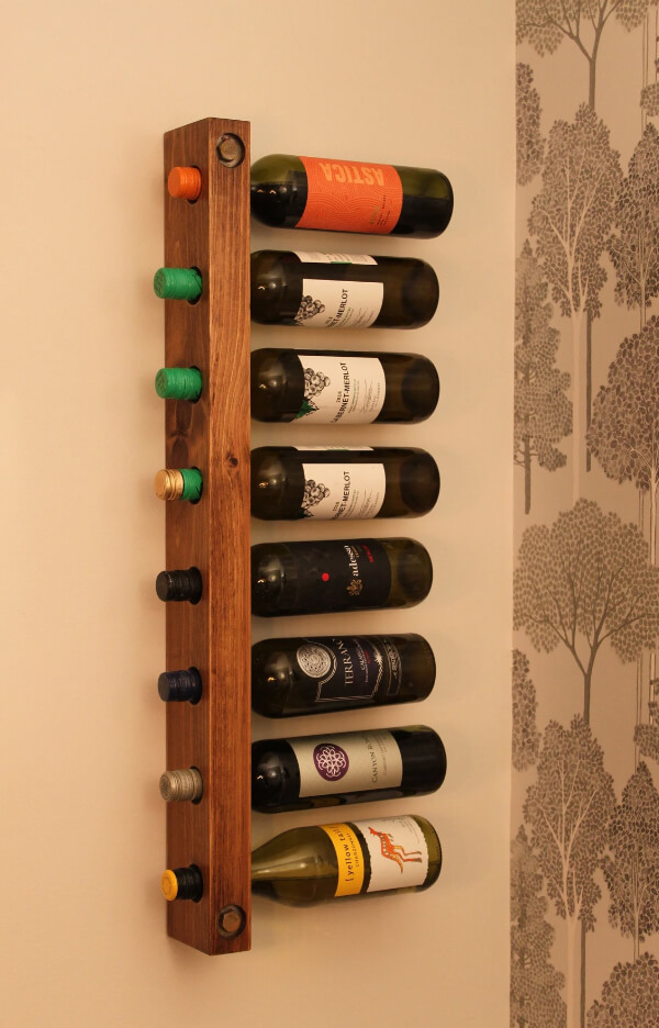 Asymmetrical Wine Rack for a Small Space