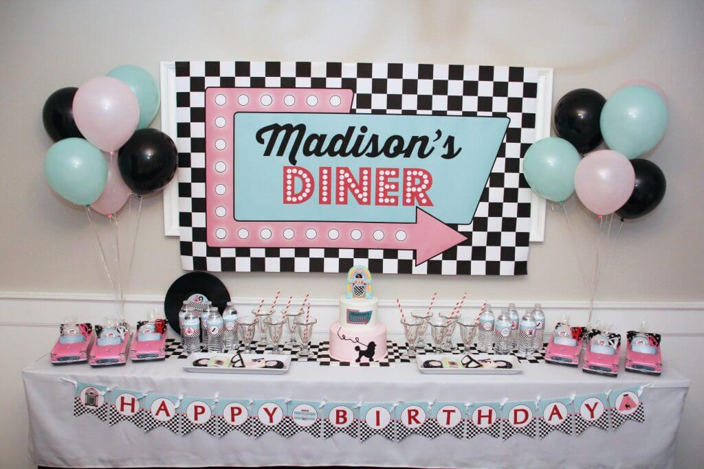 Back to the 1950’s Retro Diner Birthday