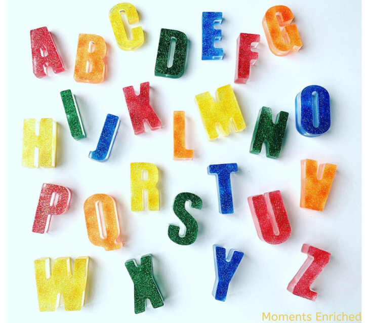 Make Your Own Glittering Resin Alphabet