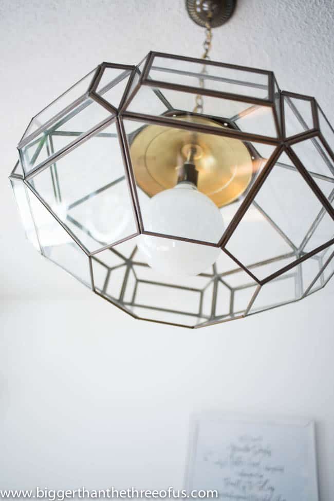 Geometric Goddess Thrift Find Reimagined Pendant Light