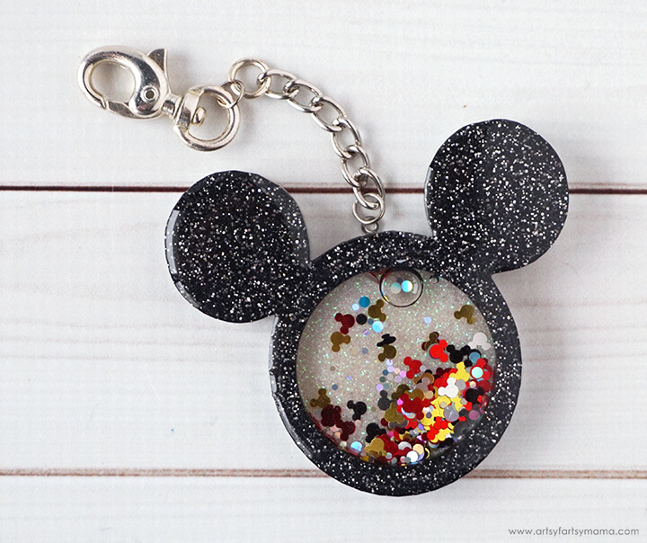Iridescent Mickey Mouse Resin Shaker Charm