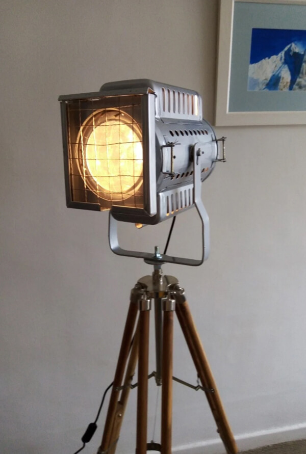 Old Fashioned Theatre Stage Light Floor Lamp