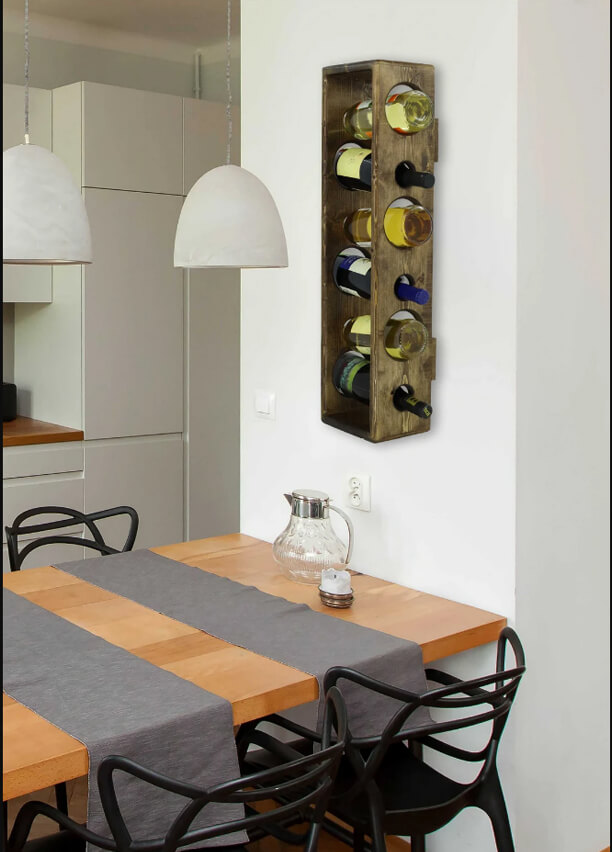 Wall-Mounted Six Bottle Wine Rack