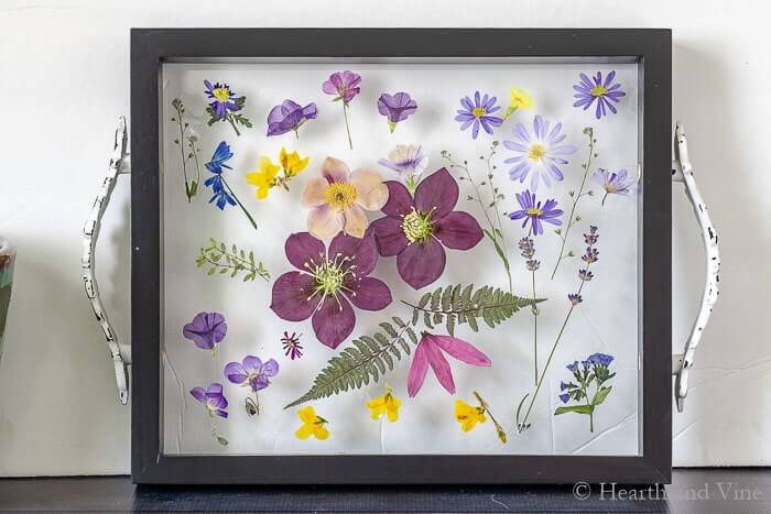Dried Flower Picture Frame Serving Tray
