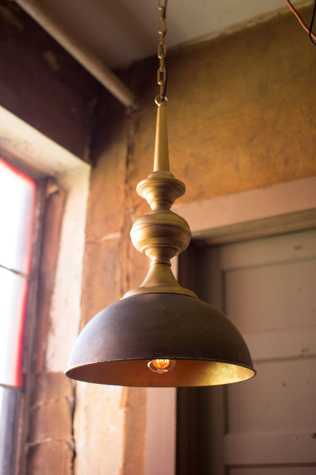 Gold Metal Antique Pendant Light