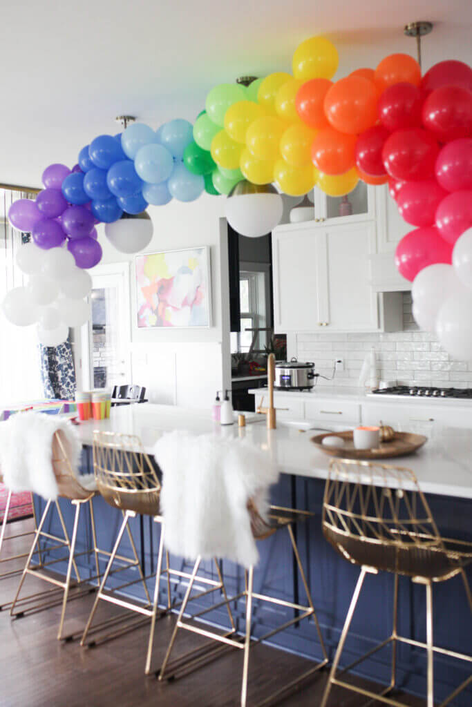 Floating Rainbow Balloon Arch Garland