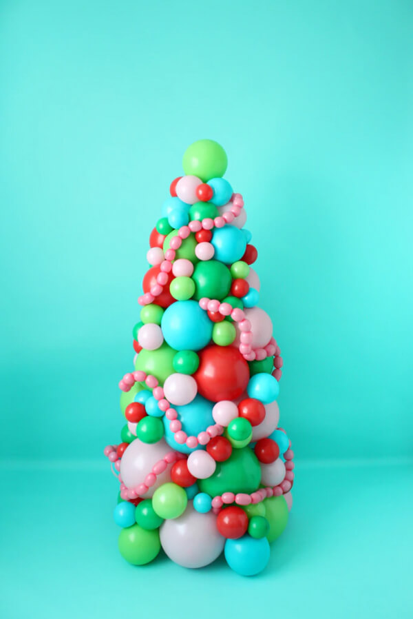 Festive DIY Balloon Christmas Tree