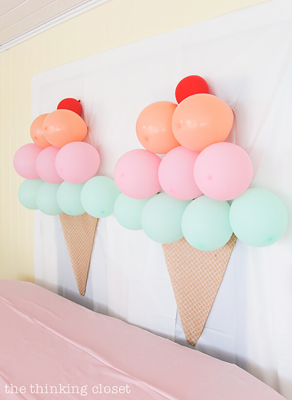 Balloon Ice Cream Cone Design
