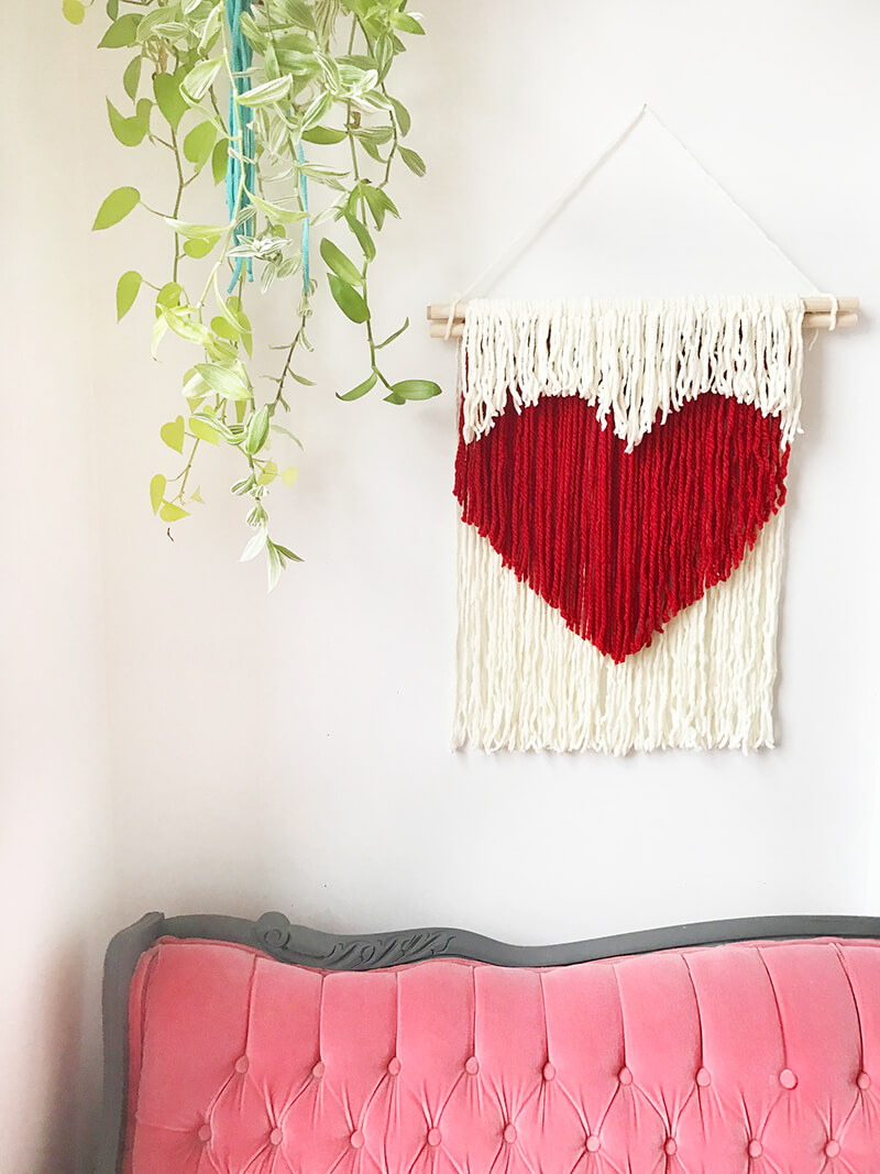 String Heart Wall Art DIY Valentine Decor