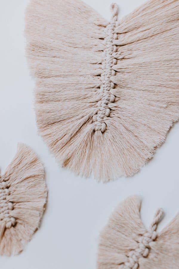 Beachy Boho DIY Macrame Feather Wall Art