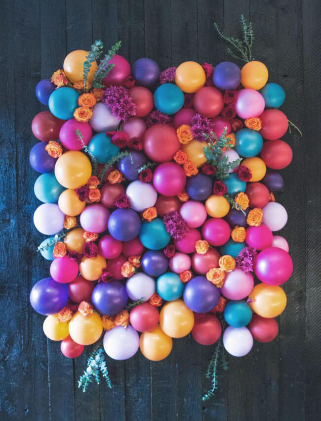 Beautiful Balloon and Floral Backdrop