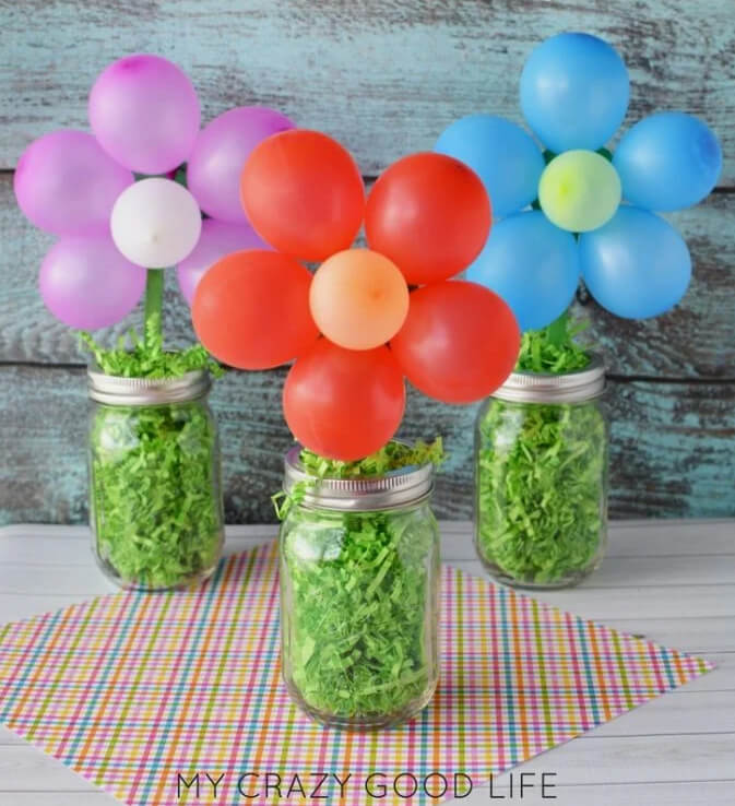 Adorable Mini Balloon Flower Centerpieces