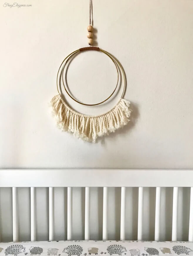 Double Hoop Hemp Dreamcatcher Wall Art