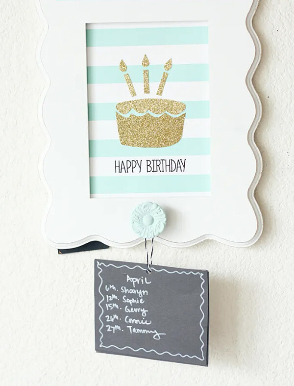 A Glittering Cake Gets a Birthday Frame