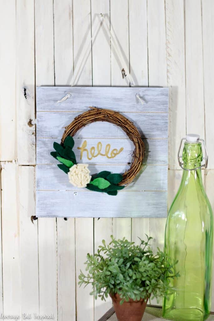 Stunning Wreath on Wooden Board