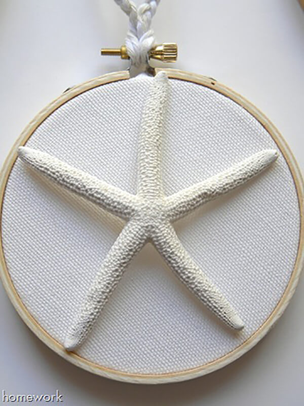 Magnificent Single Starfish on Embroidery Hook