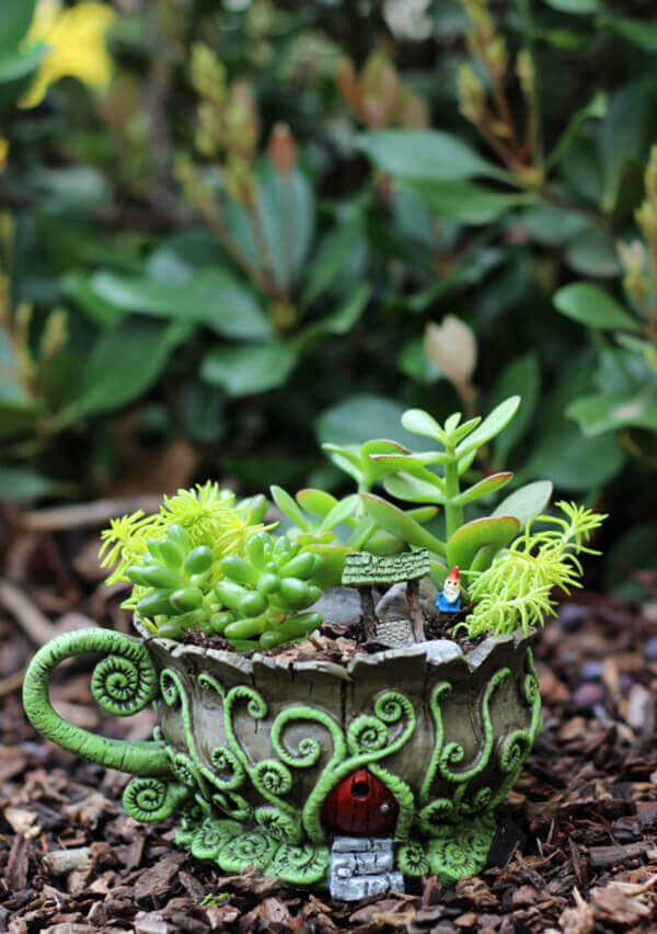 Teacup Fairy Garden for Your Window Sill