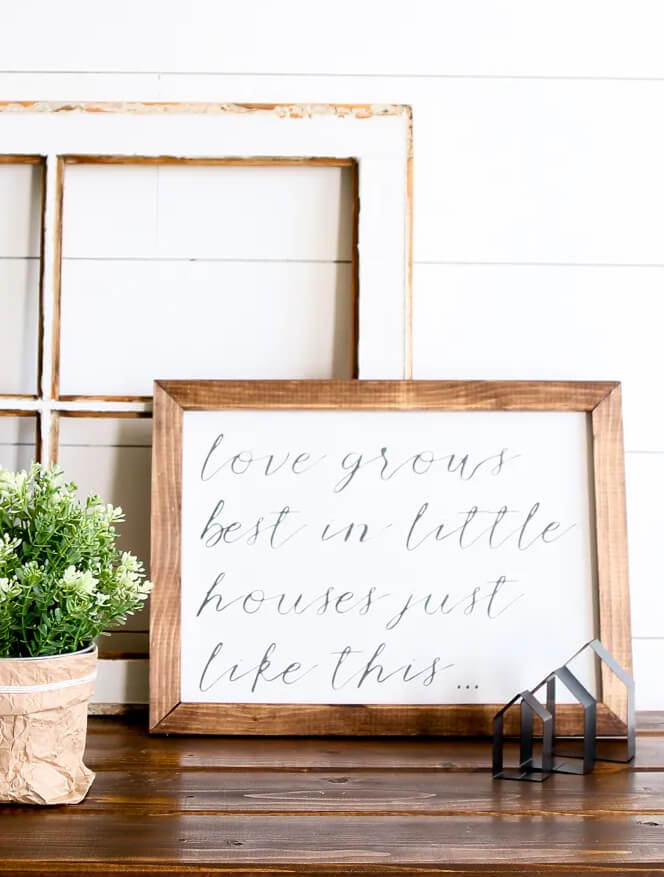 Picturesque Farm Style Meaningful Quote Sign