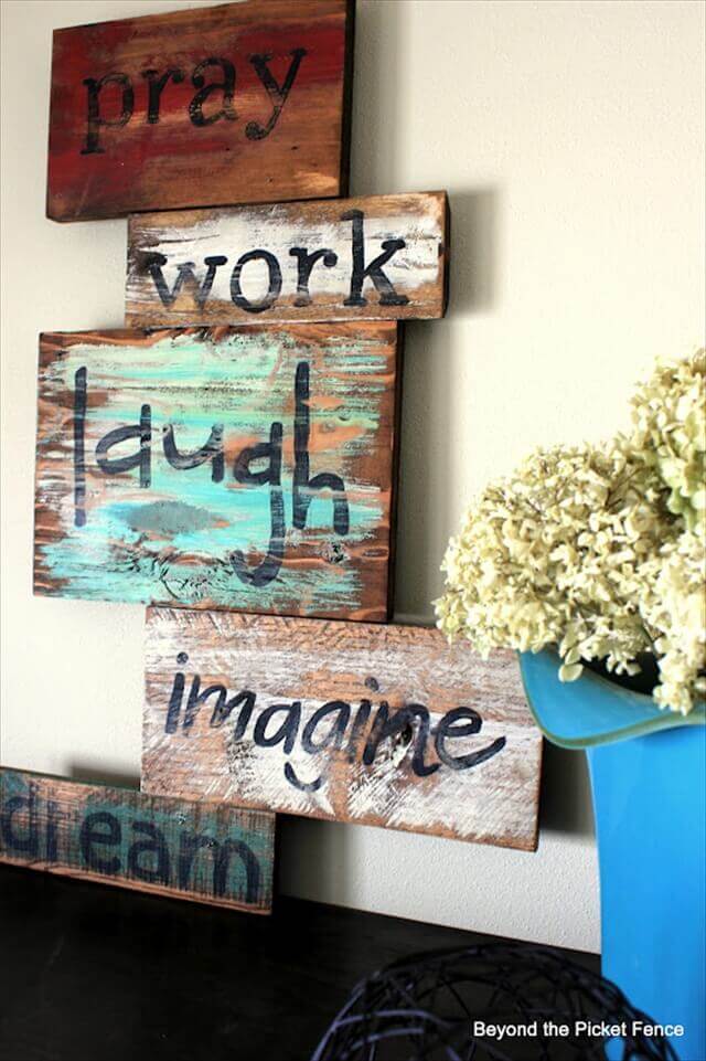 Inspirational Words on Wooden Pieces