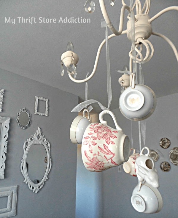 DIY Whimsical Teacup Chandelier