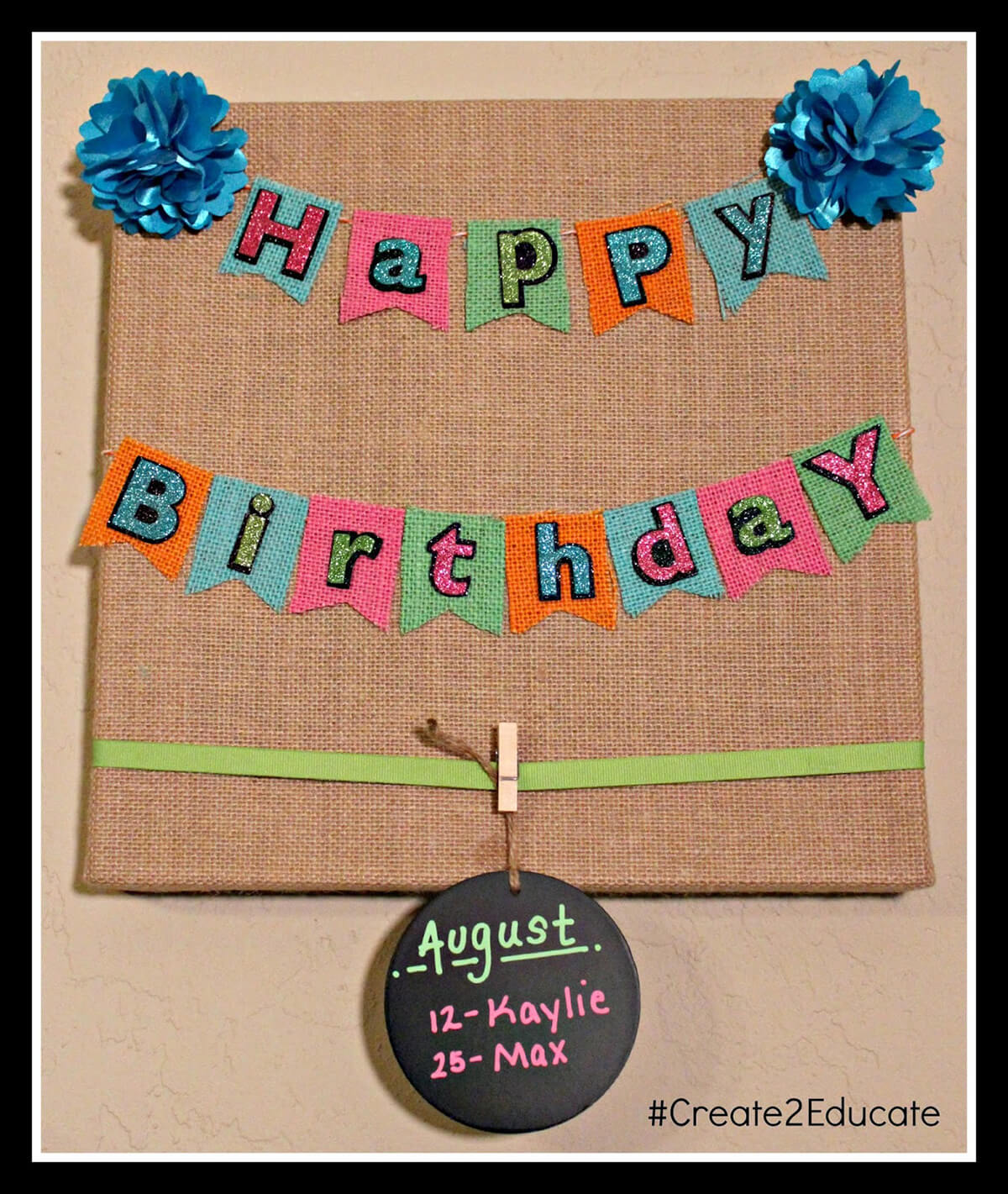 Colorful Canvas Birthday Display