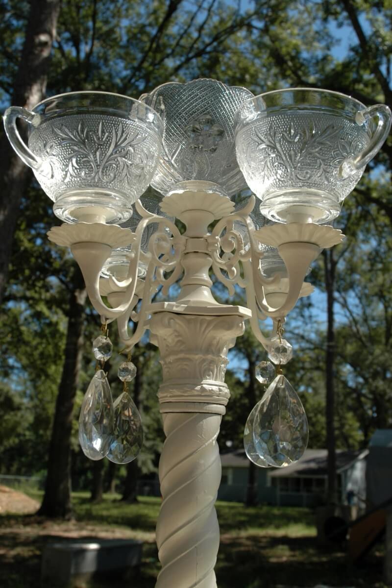 Vintage Glass Teacup Candle Holders