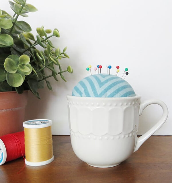 DIY Teacup Pin Cushion