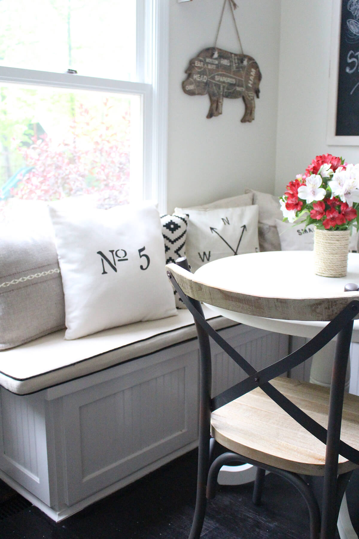 Rustic Stenciled Pillow Covers