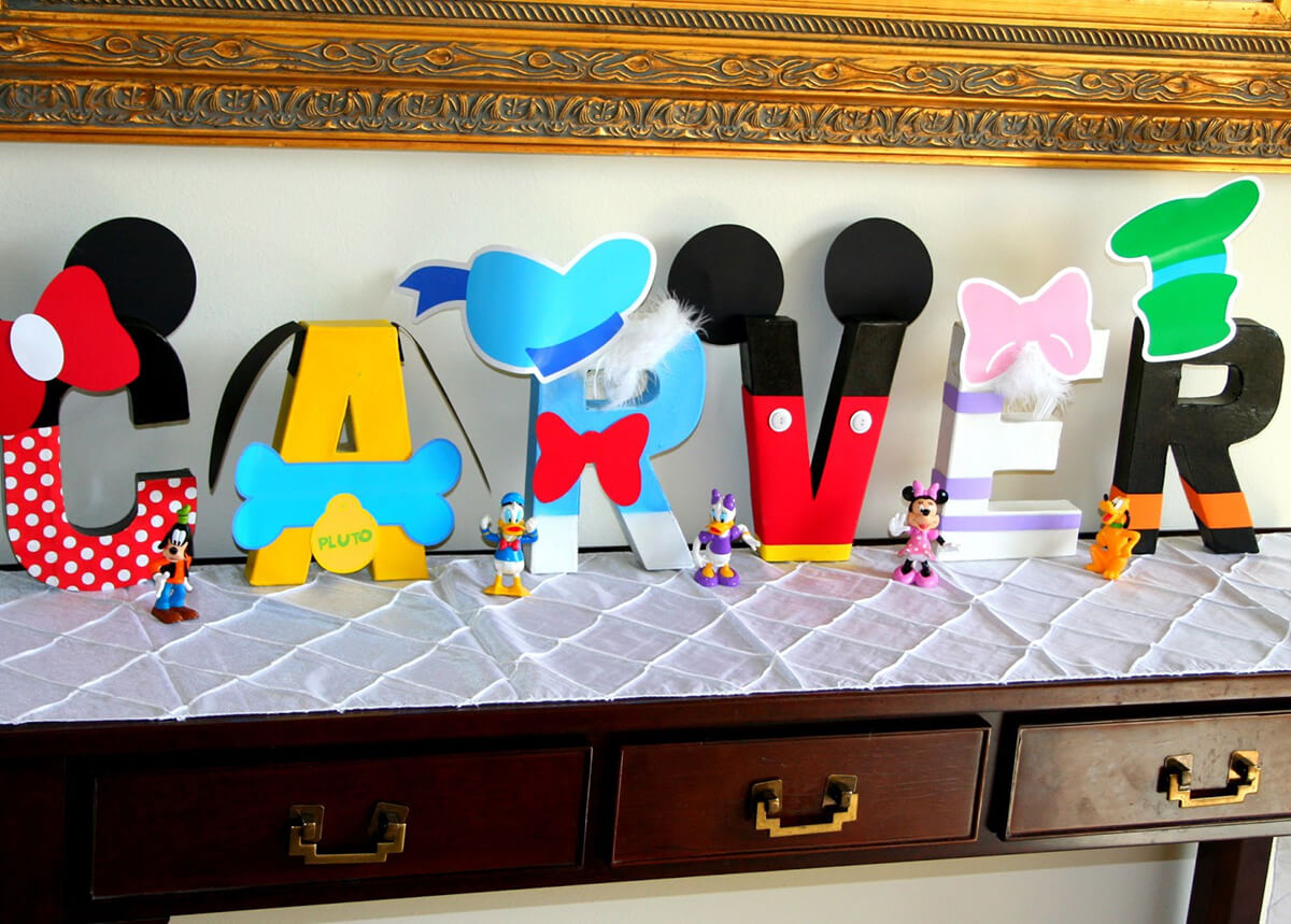 Best DIY Disney Home Decor Ideas Start with Letters