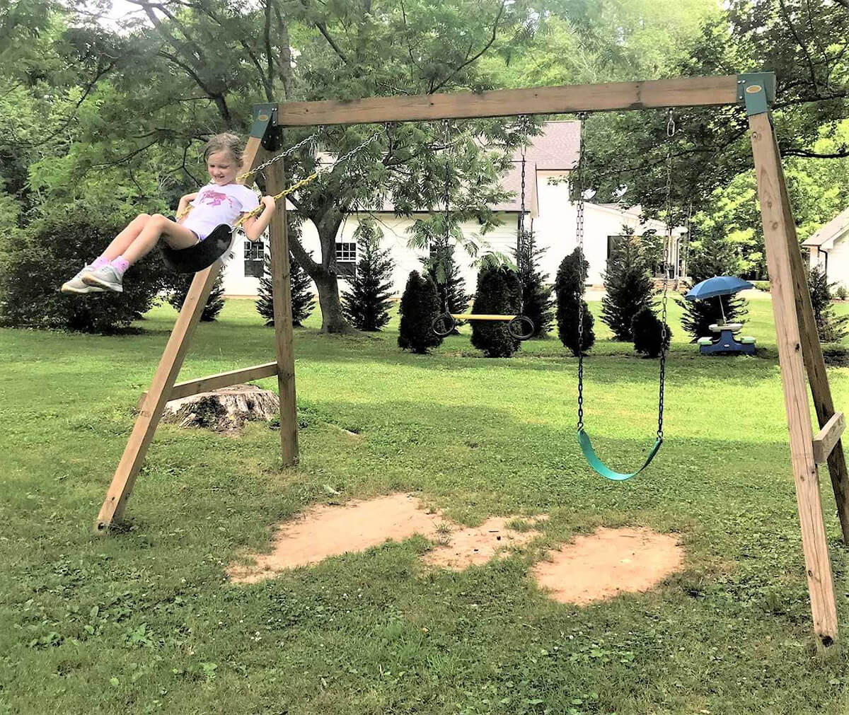 Easy Backyard Swing Set