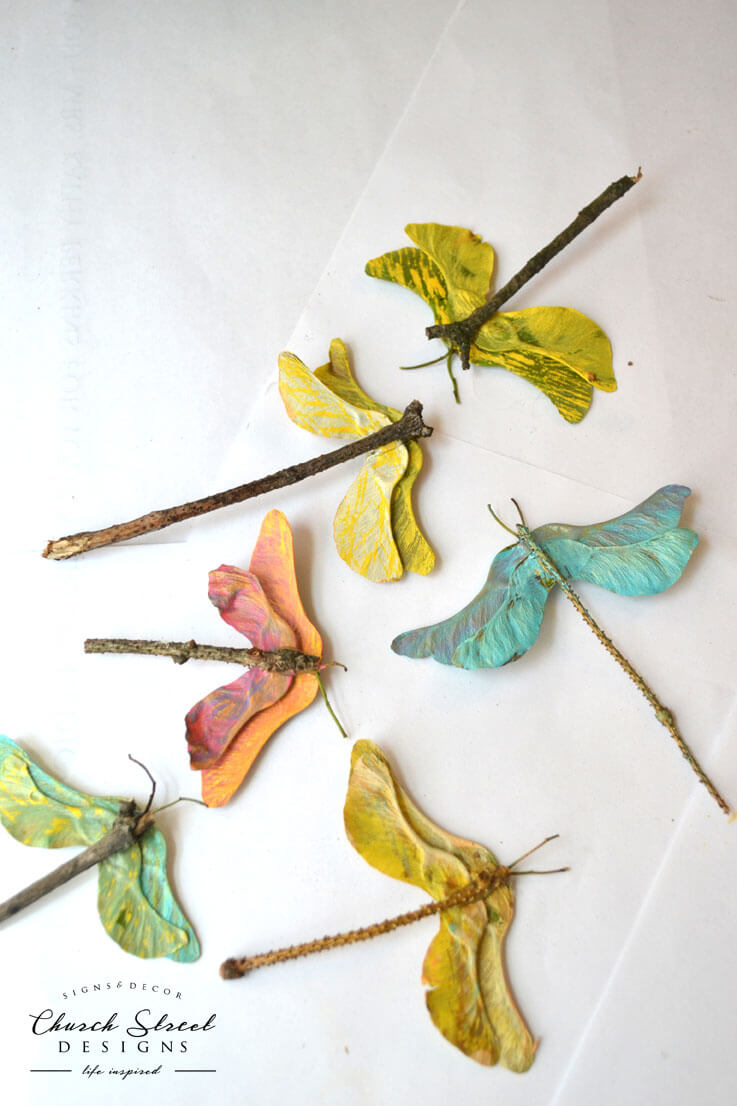 Easy DIY Maple Seed Dragonflies