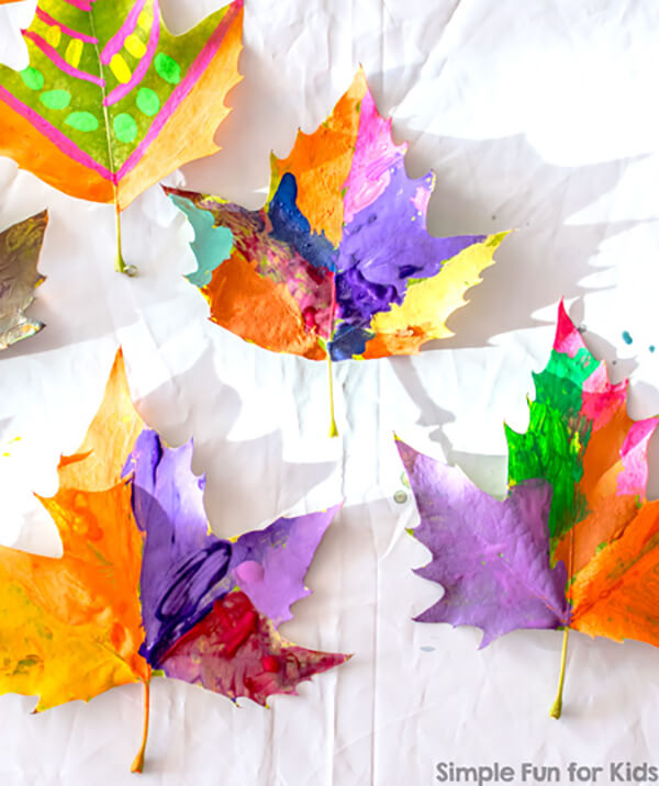 DIY Painting Leaves to Decorate your Home