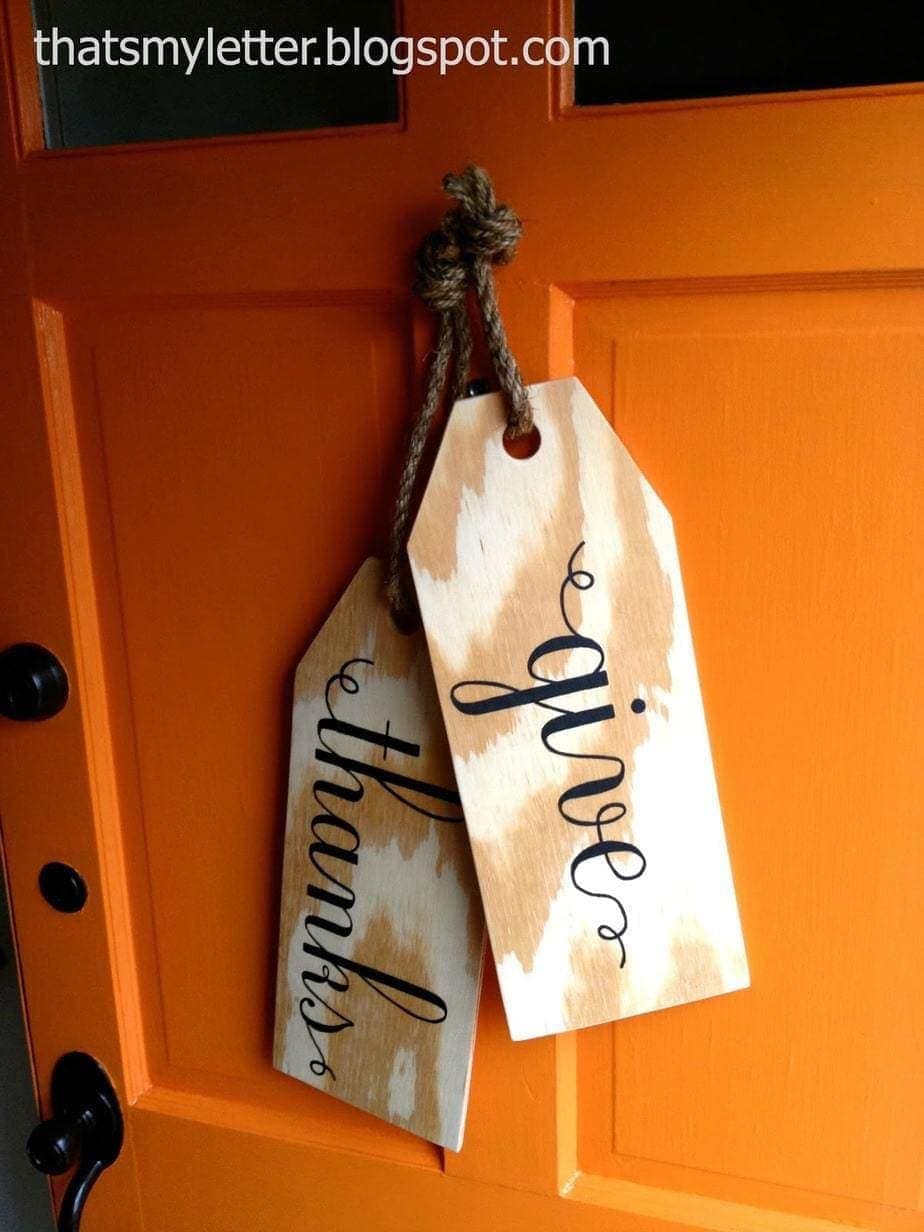Charming Oversized Homemade Wooden Tags